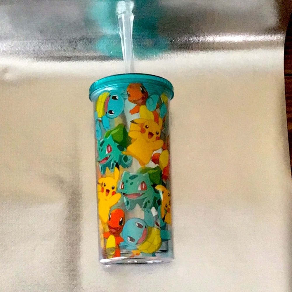Pokemon Cup With Straw
